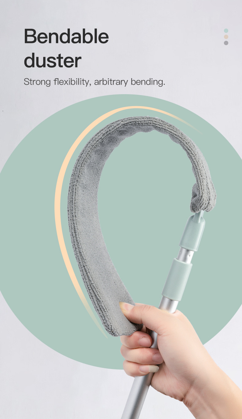 Bendable Gap Duster Telescopic Handle Broom-3